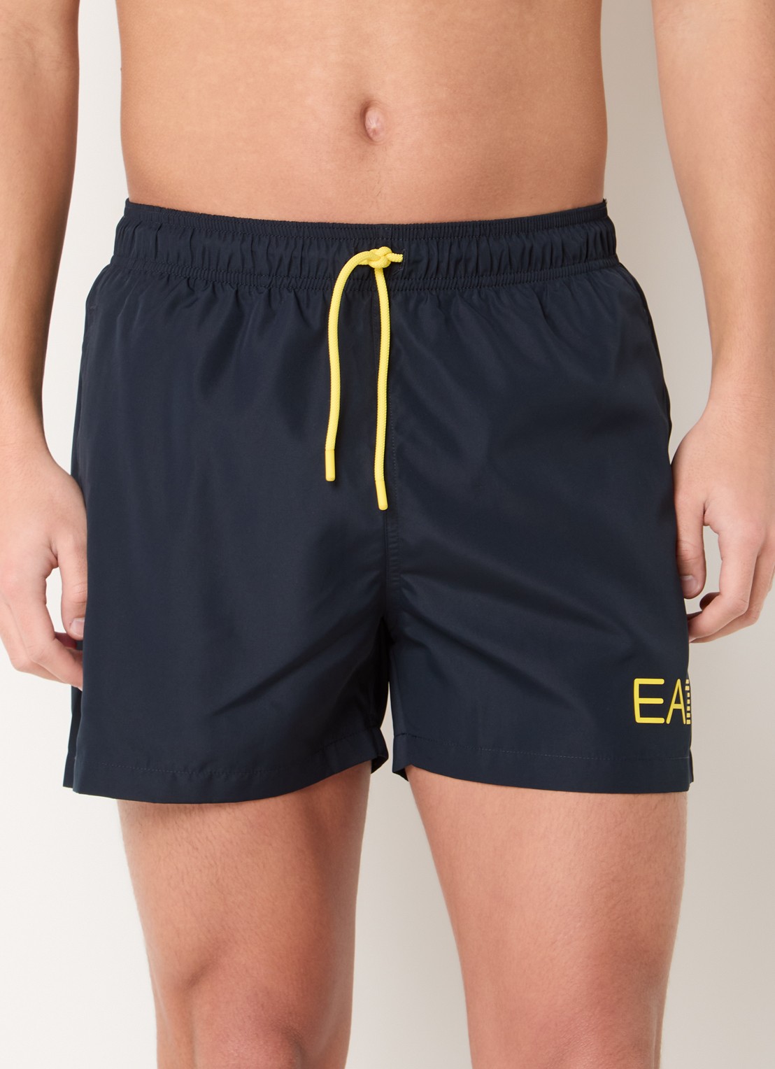 Armani Loose fit korte broek met logoprint en steekzakken - detail 2 antraciet