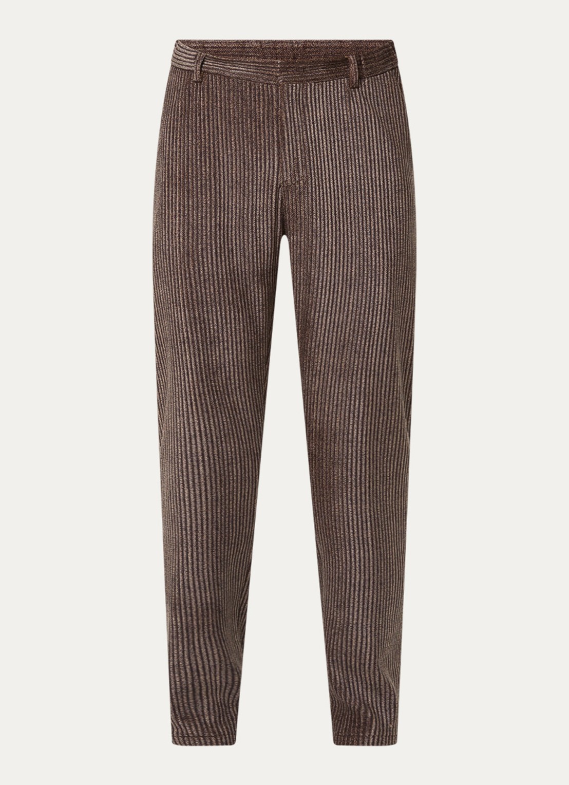 Armani Loose fit pantalon met steekzakken  - voorkant 3 lichtbruin