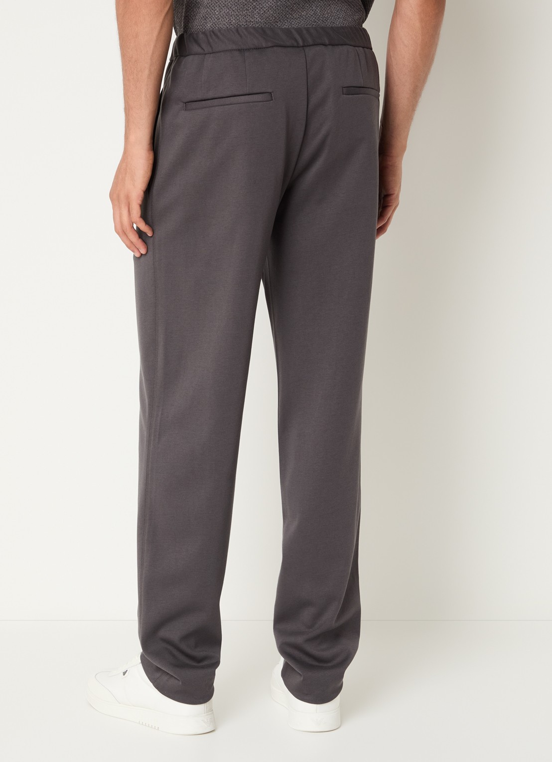 Armani Loose fit pantalon met steekzakken - achterkant donkergrijs
