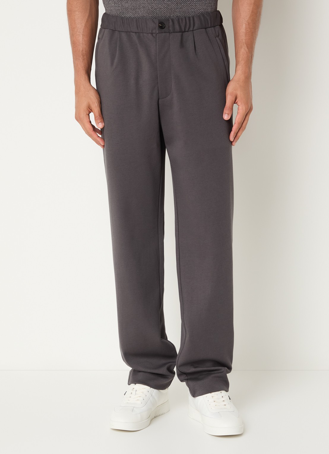 Armani Loose fit pantalon met steekzakken - detail 2 donkergrijs