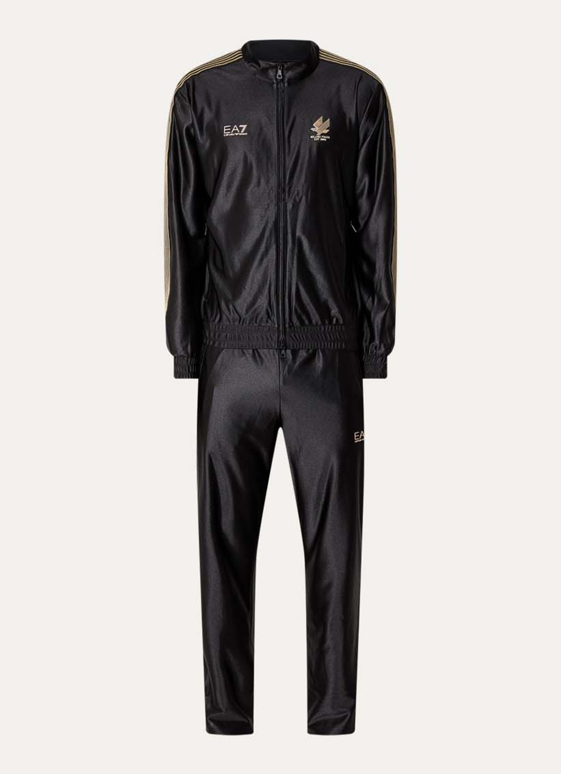 Armani Loose fit trainingspak met logo  - voorkant zwart