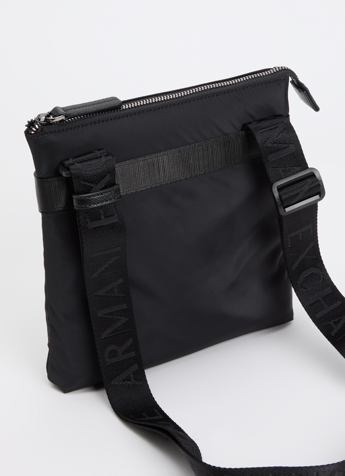Armani Messenger crossbodytas met logo - achterkant 4 zwart