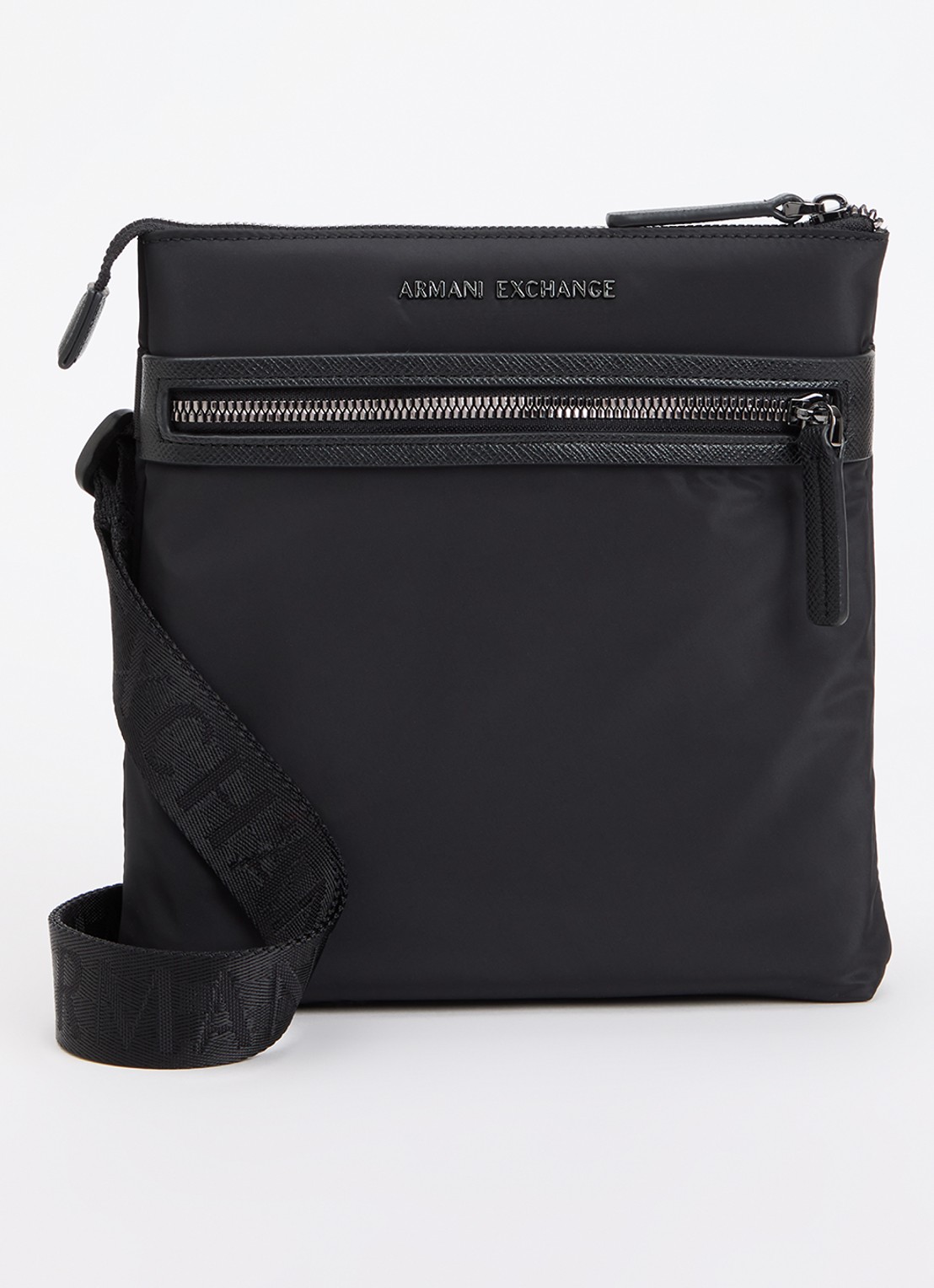 Armani Messenger crossbodytas met logo - voorkant 5 zwart