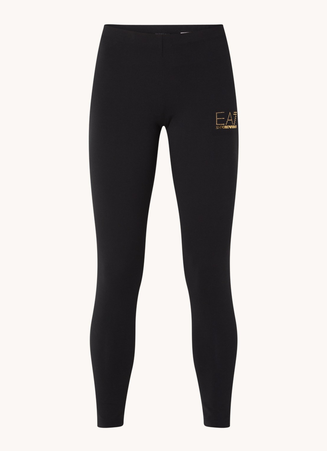 Armani Mid waist cropped trainingslegging met logoprint - voorkant 4 zwart