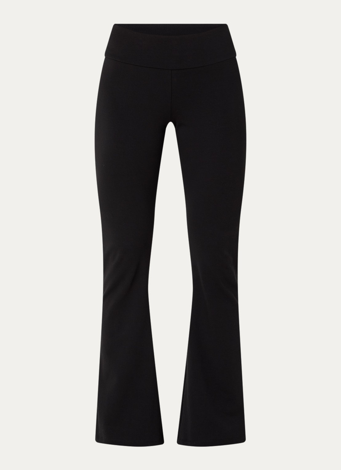Armani Mid waist flared legging met logo - voorkant 4 zwart