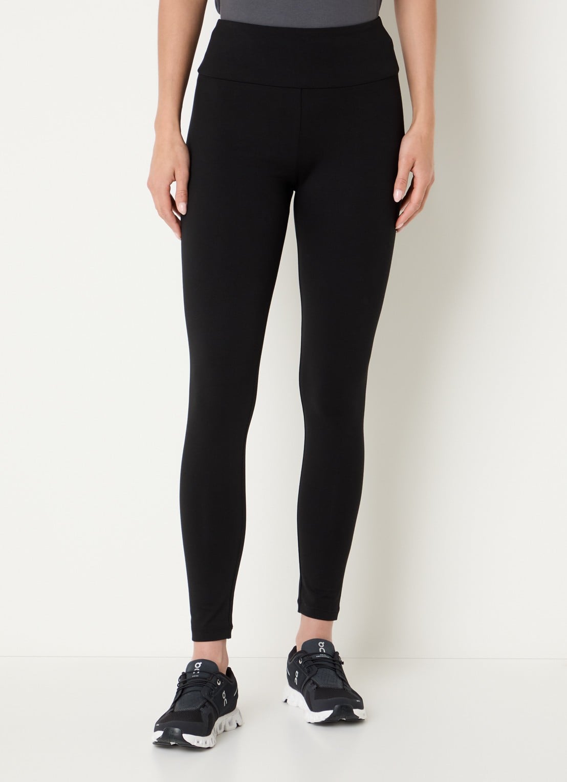 Armani Mid waist skinny fit trainingslegging - detail zwart
