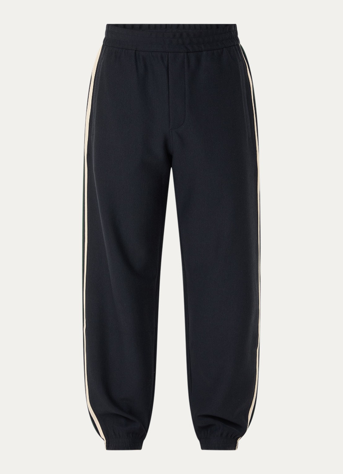 Armani Mid waist tapered fit joggingbroek - voorkant 3 donkerblauw