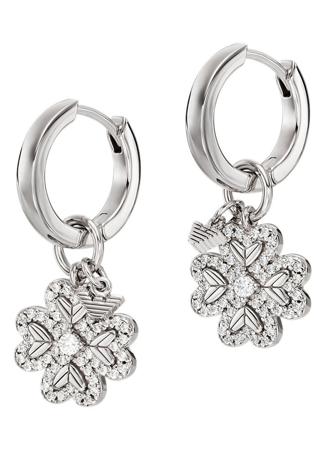 Armani Oorringen van zilver EG3608040 - voorkant 3 zilver