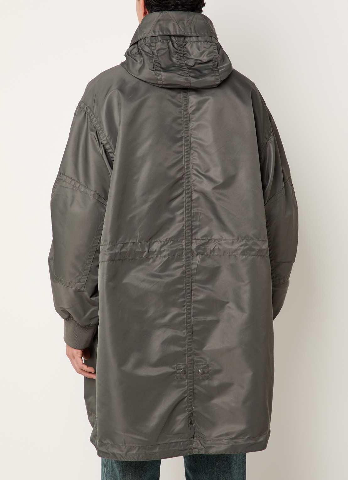 Armani Parka met capuchon - achterkant taupe