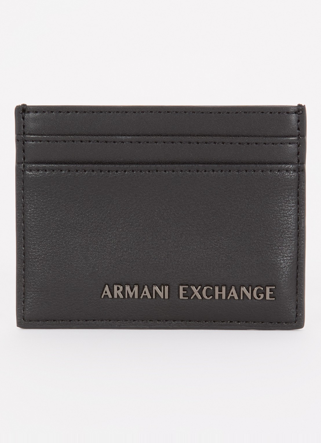 Armani Pasjeshouder met logo - voorkant 2 zwart