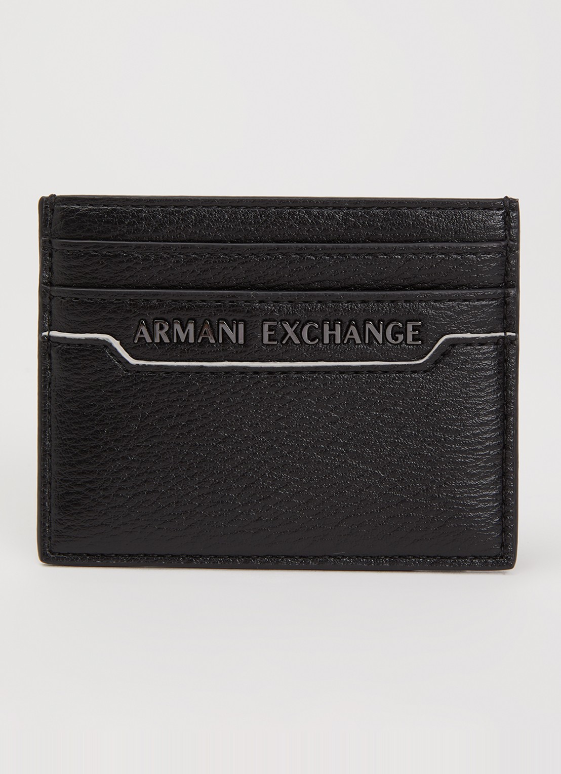 Armani Pasjeshouder met logo - voorkant 2 antraciet