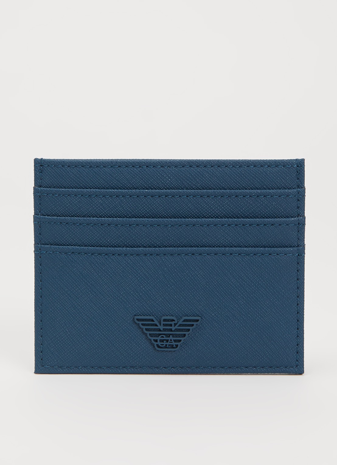 Armani Pasjeshouder met logo - voorkant 2 donkerblauw