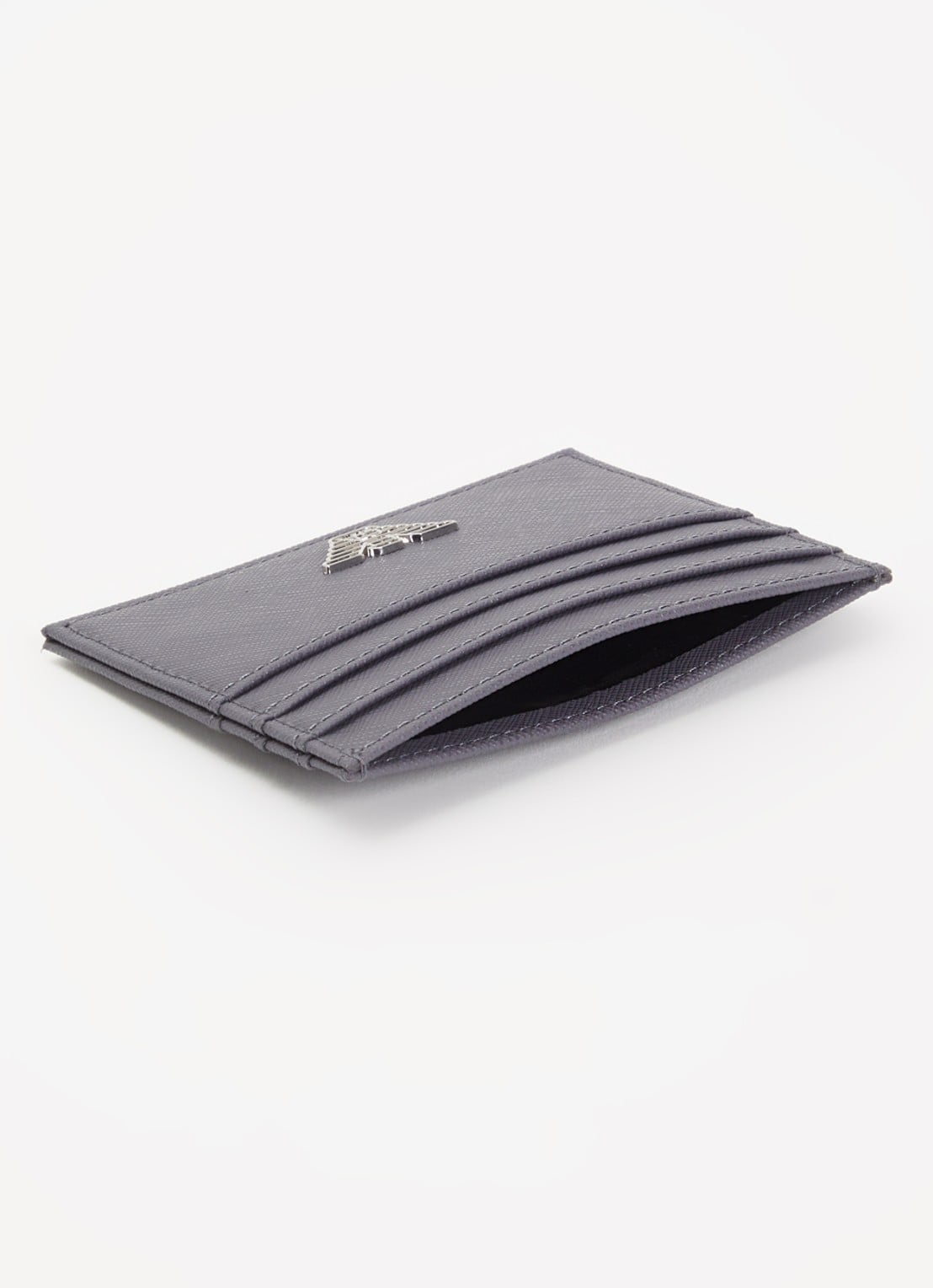 Armani Pasjeshouder met logo  - voorkant 3 taupe