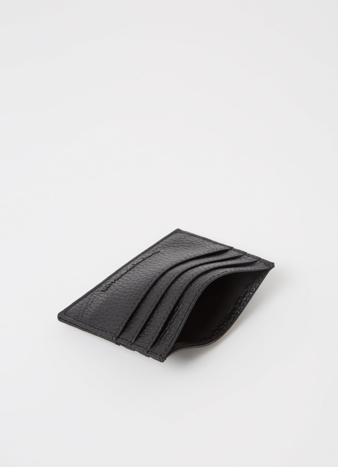 Armani Pasjeshouder van leer - detail 2 zwart