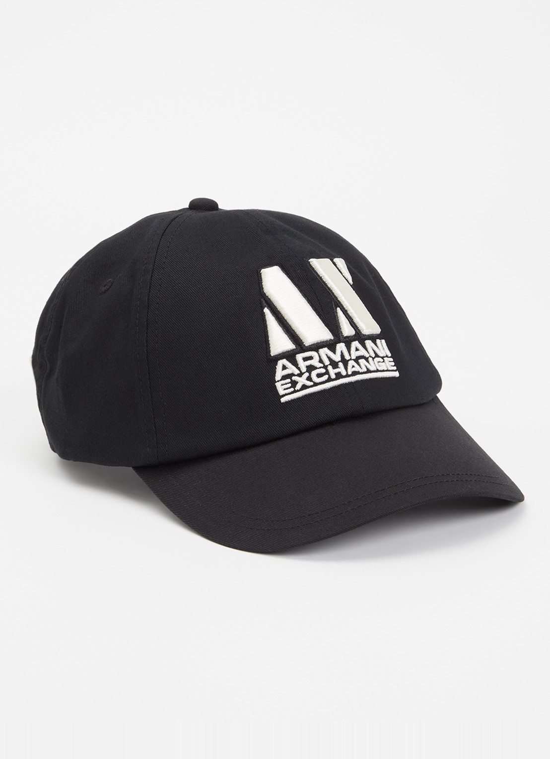 Armani Pet met logoborduring - voorkant zwart