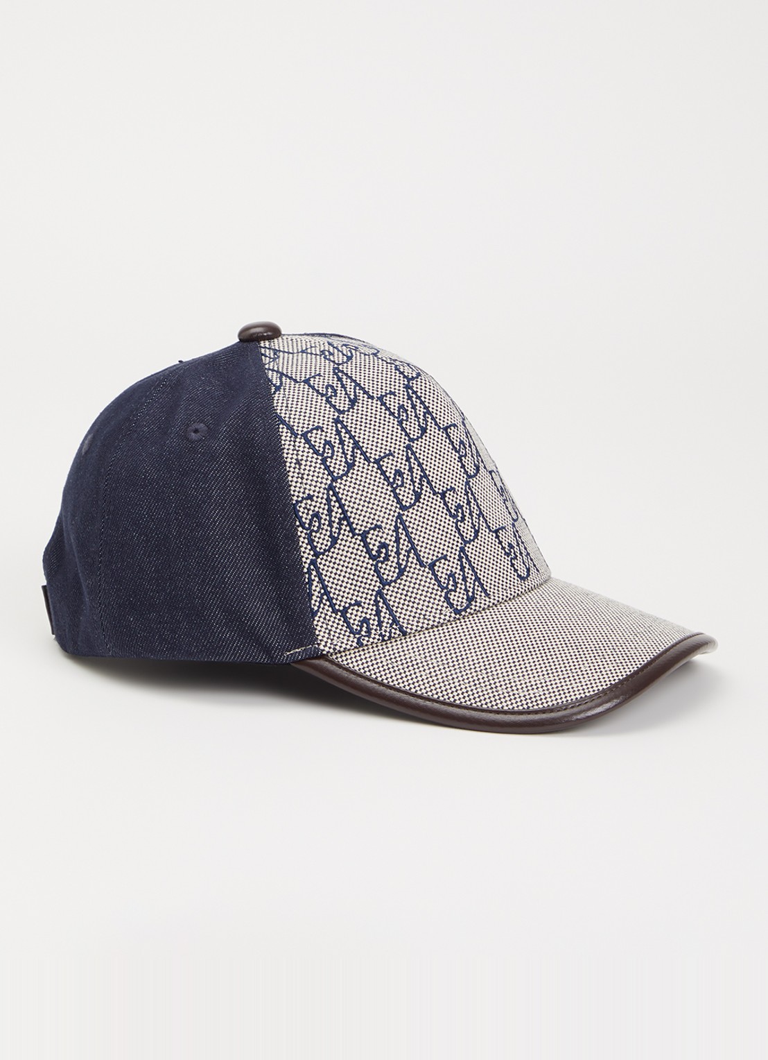Armani Pet van denim met logoprint - voorkant indigo
