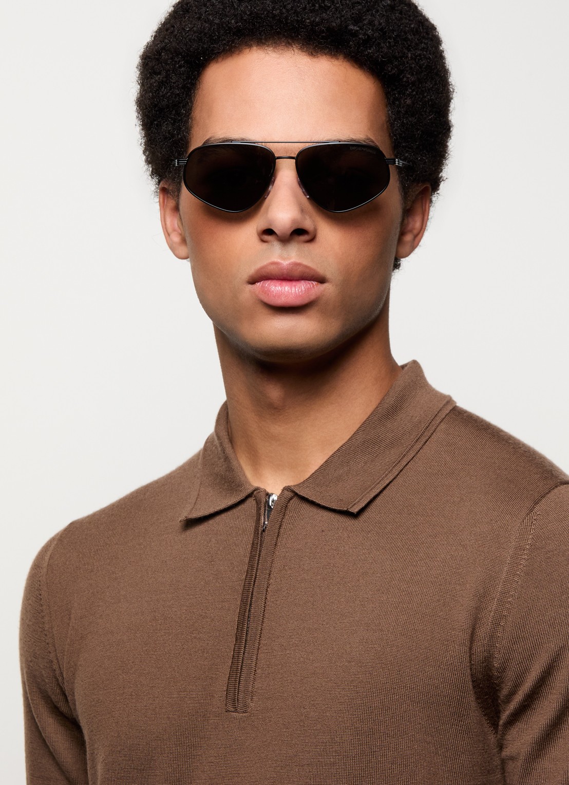 Armani Piloten zonnebril EA2156 - voorkant 2 zwart
