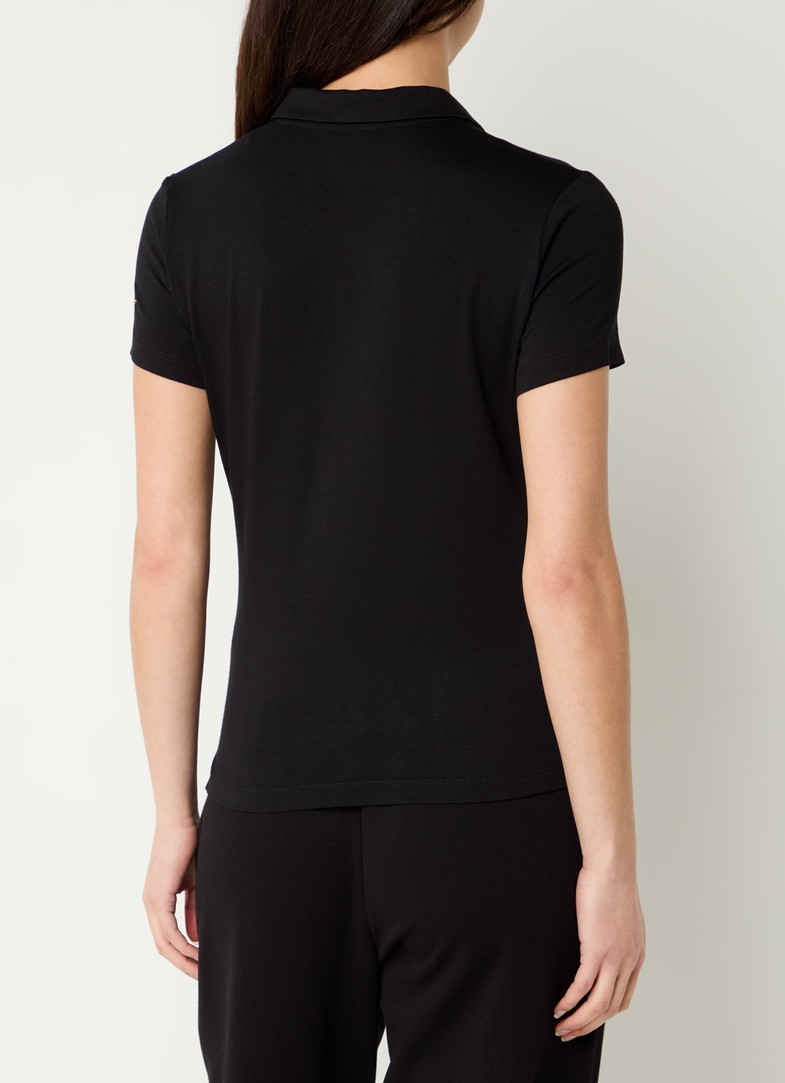 Armani Polo met logo en strass - achterkant 2 zwart