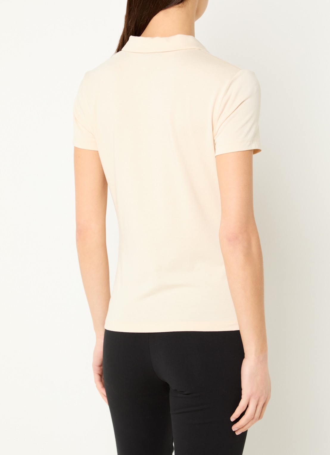 Armani Polo met logo en strass - achterkant beige