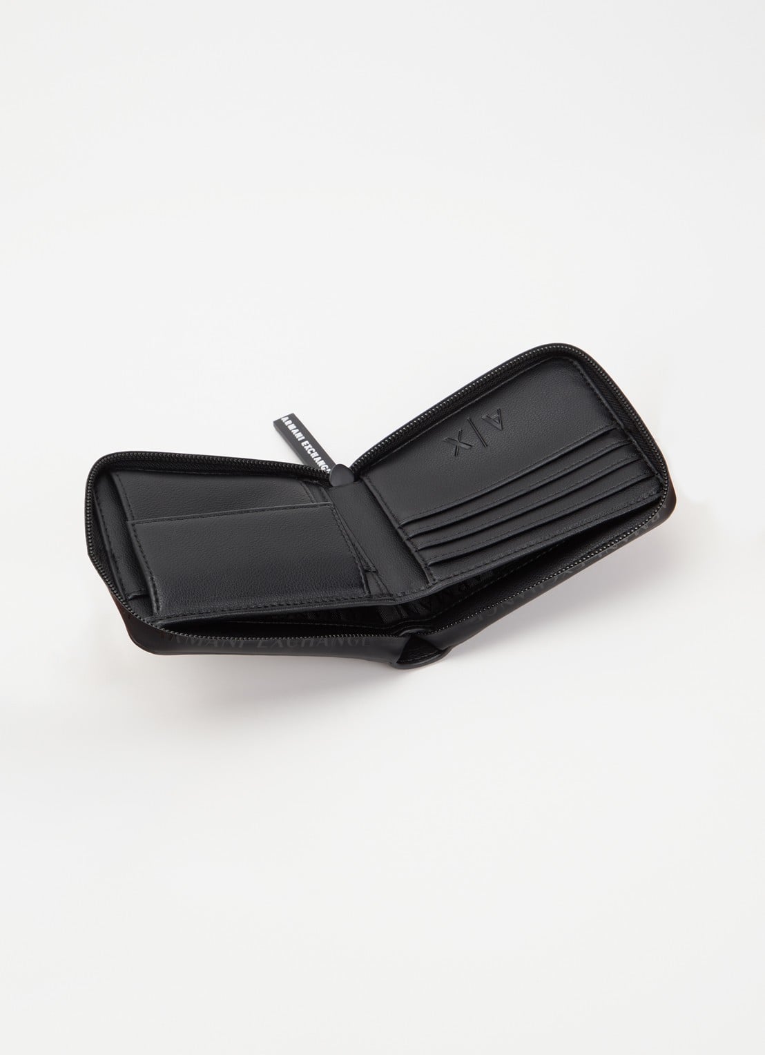 Armani Portemonnee met logo - voorkant 3 zwart