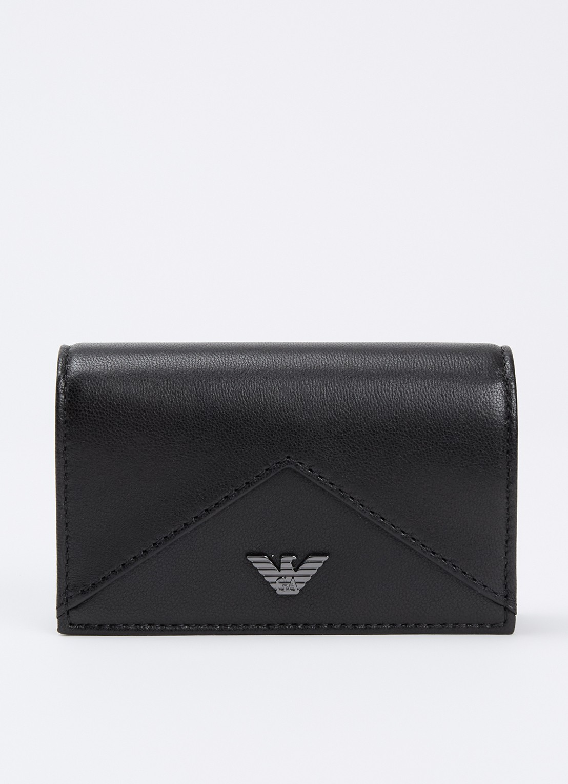 Armani Portemonnee met logo - voorkant 2 zwart