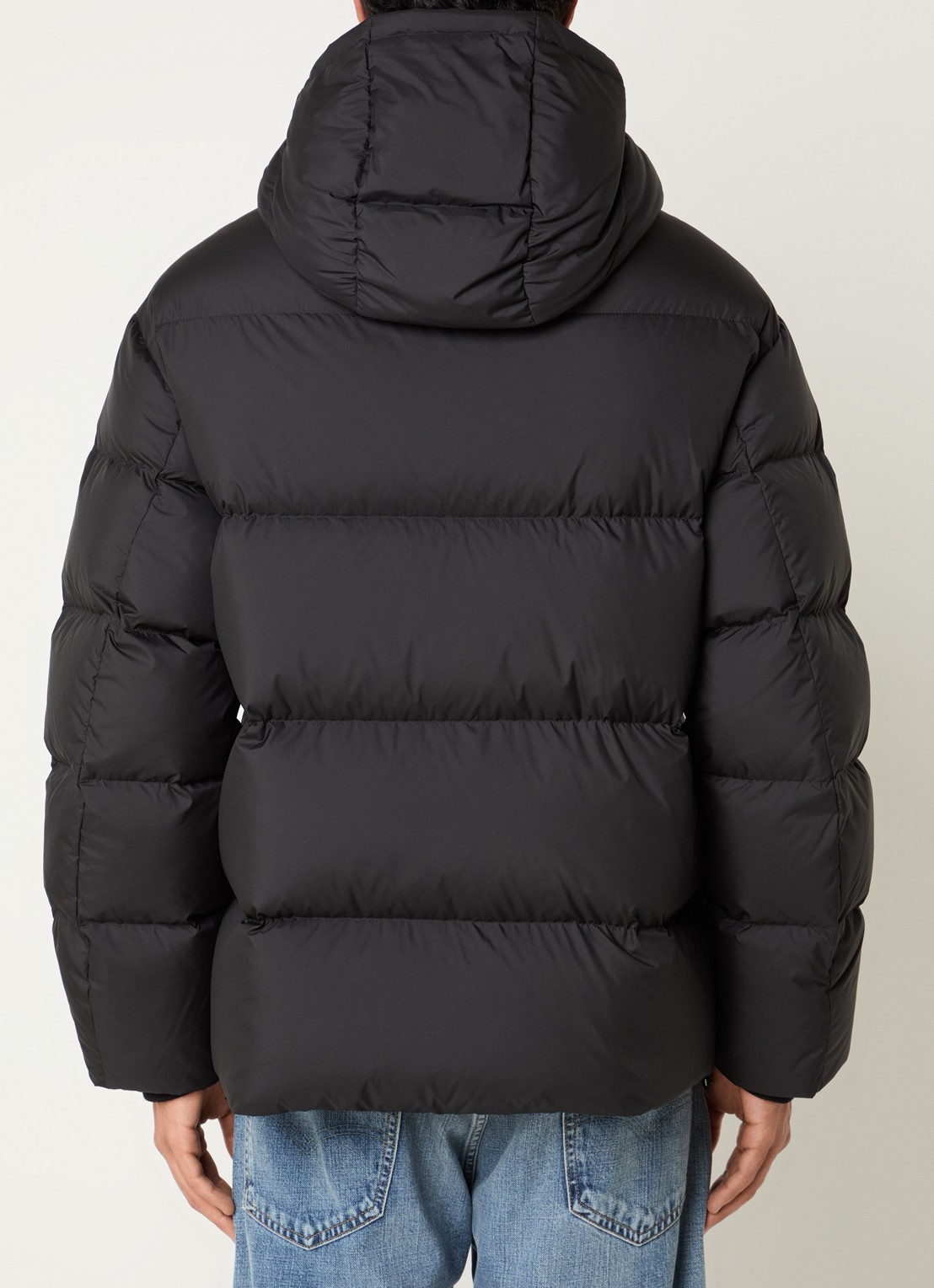 Armani Puffer jack met capuchon en steekzakken - achterkant 4 zwart