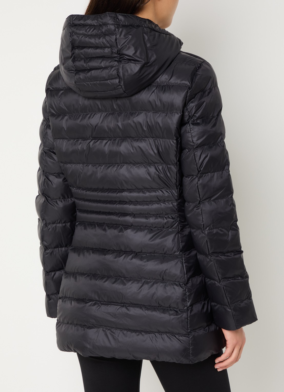 Armani Puffer jas met capuchon - achterkant 2 zwart