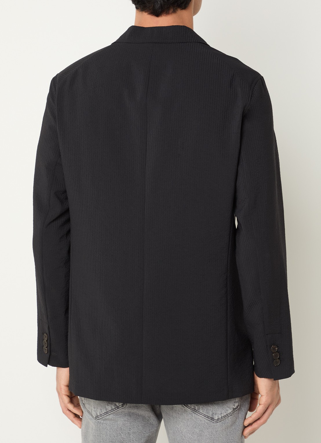 Armani Regular fit colbert met klepzakken - achterkant 3 zwart