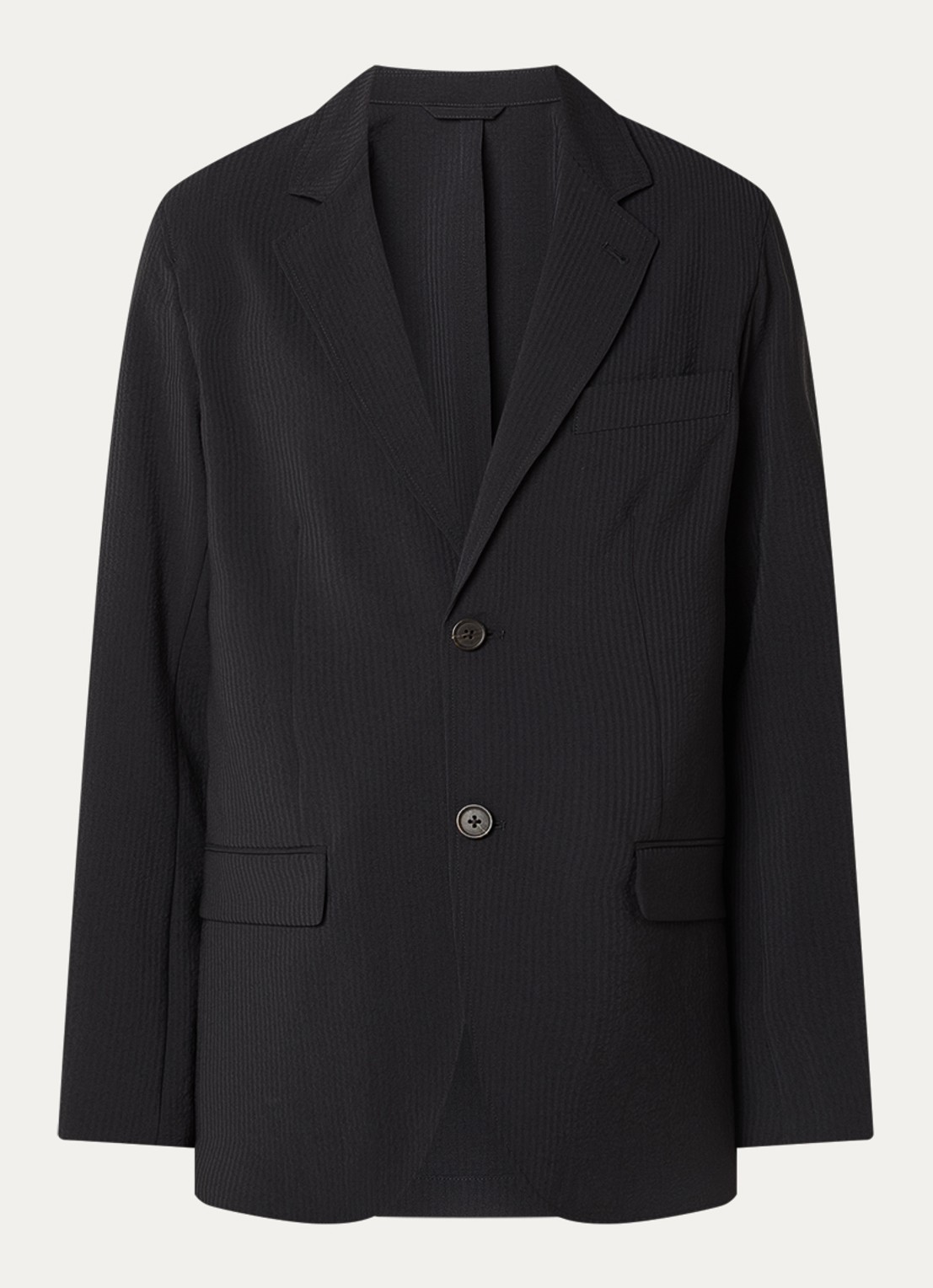 Armani Regular fit colbert met klepzakken - voorkant zwart