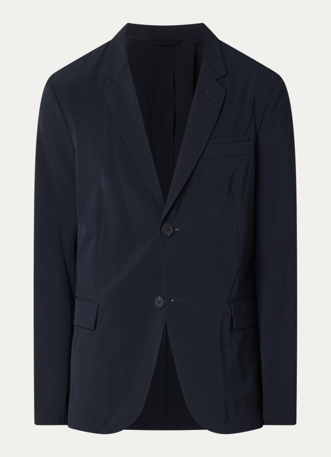 Armani Regular fit colbert met klepzakken - voorkant donkerblauw