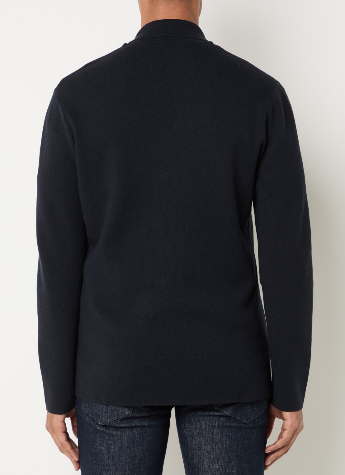 Armani Regular fit colbert met opgestikte zakken - achterkant donkerblauw