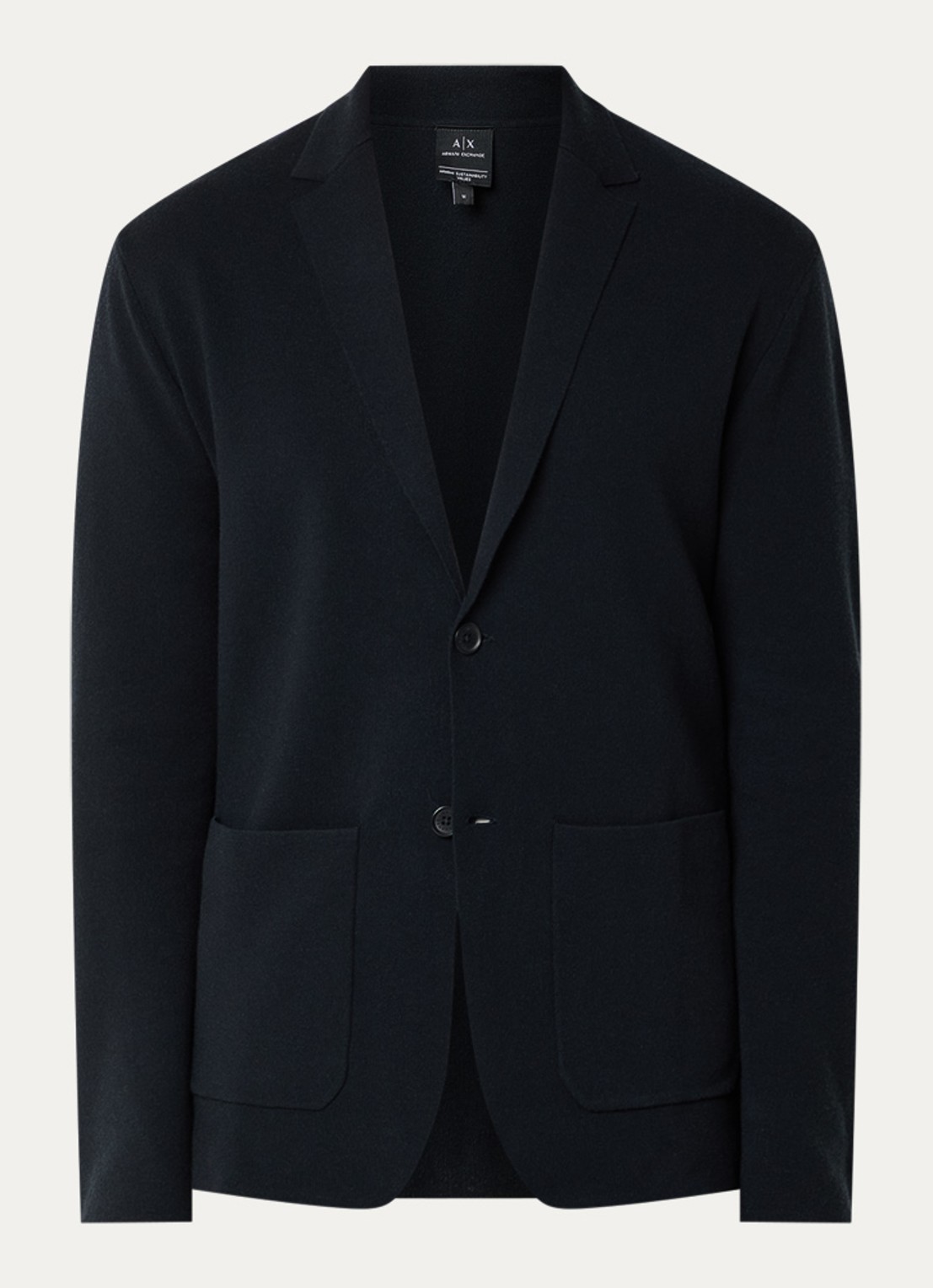 Armani Regular fit colbert met opgestikte zakken - voorkant 2 donkerblauw