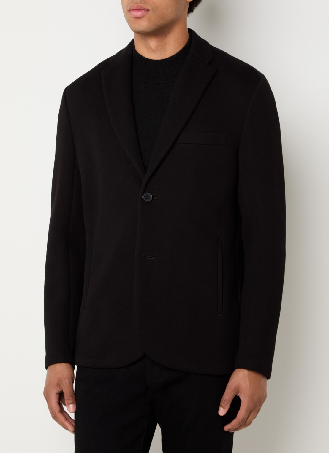 Armani Regular fit colbert met steekzakken - detail 2 zwart