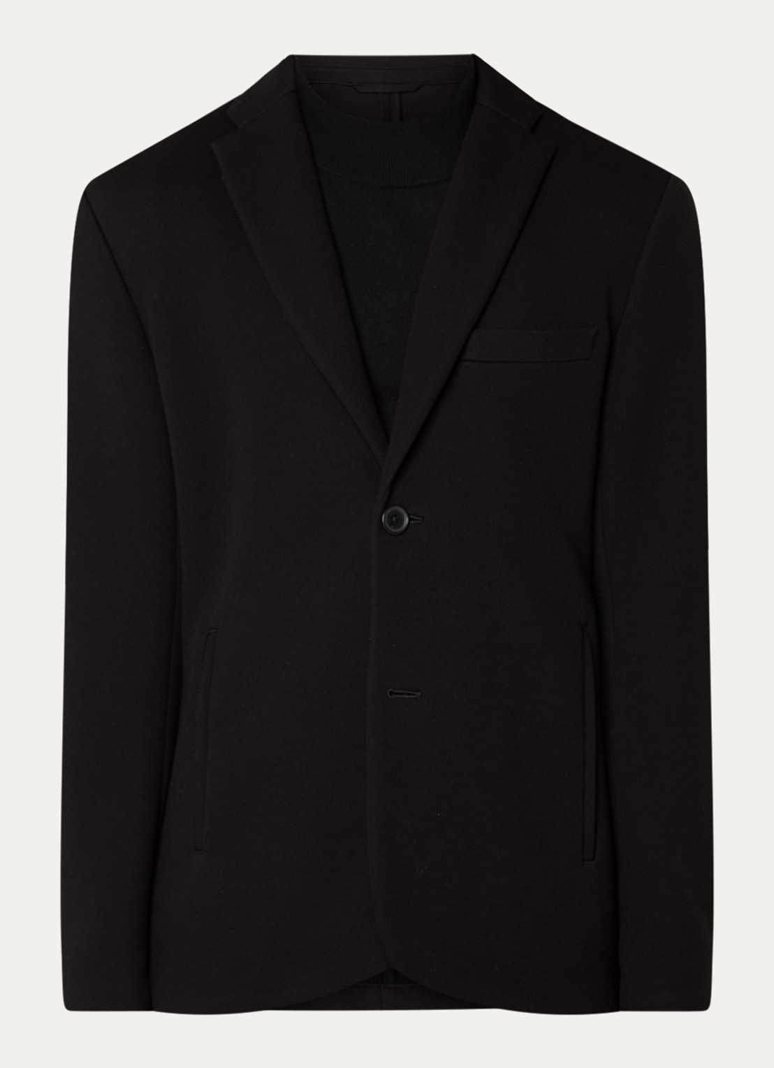 Armani Regular fit colbert met steekzakken - voorkant 3 zwart