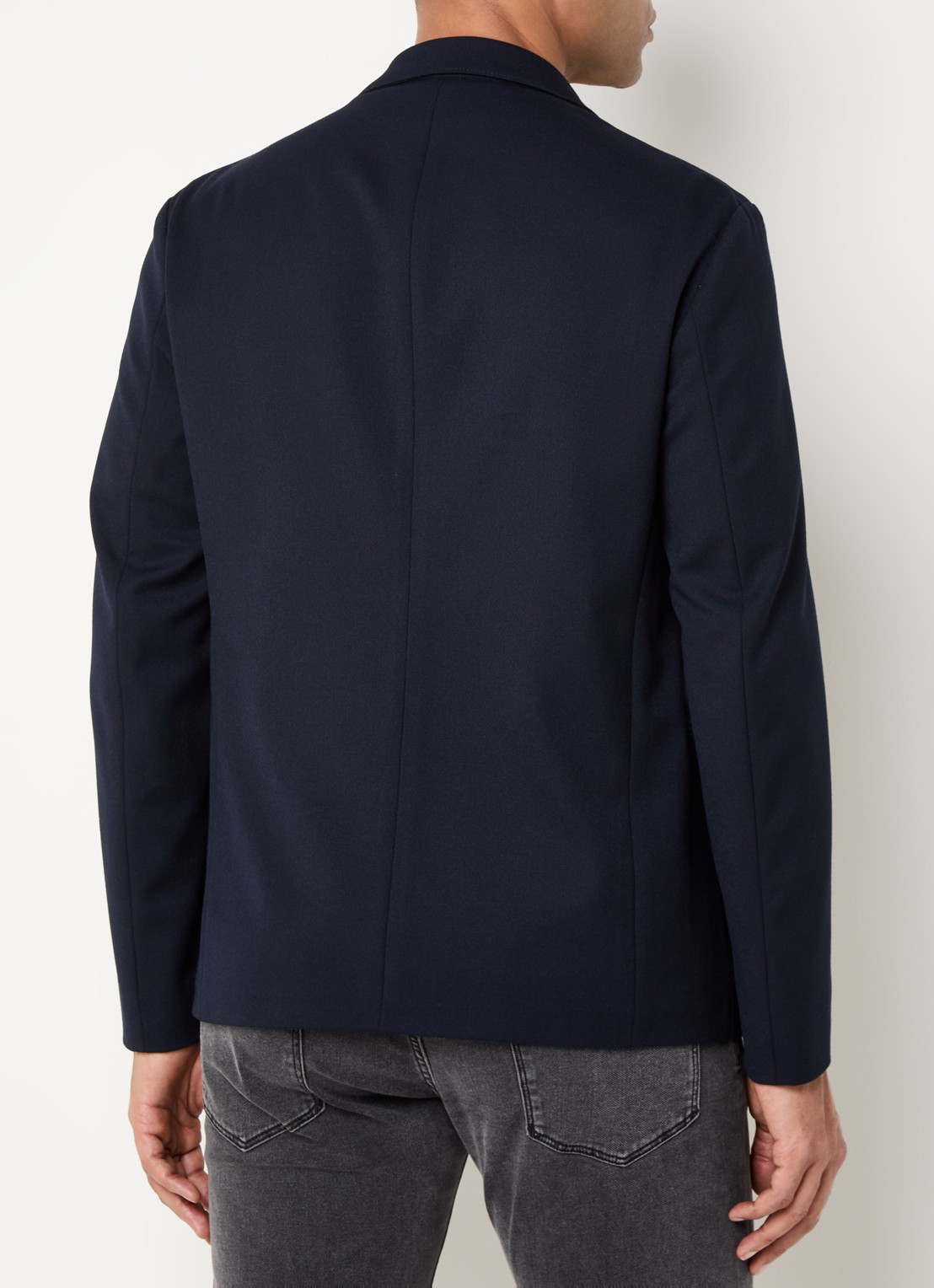 Armani Regular fit colbert met steekzakken - achterkant 4 donkerblauw