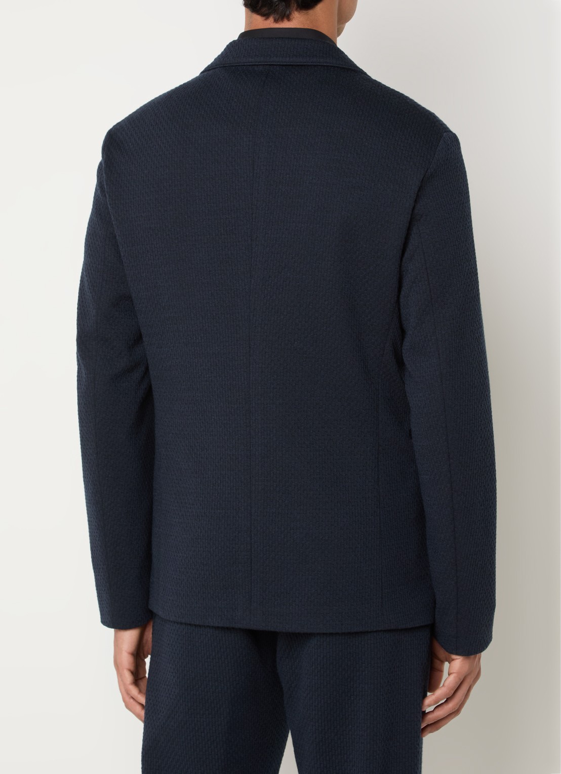 Armani Regular fit colbert met steekzakken - achterkant 4 indigo