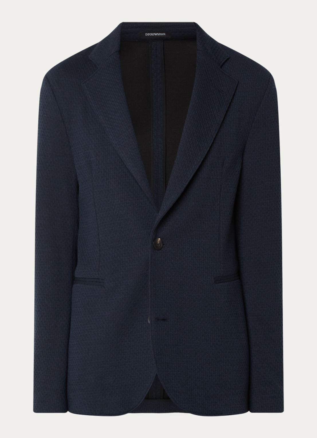 Armani Regular fit colbert met steekzakken - voorkant 2 indigo