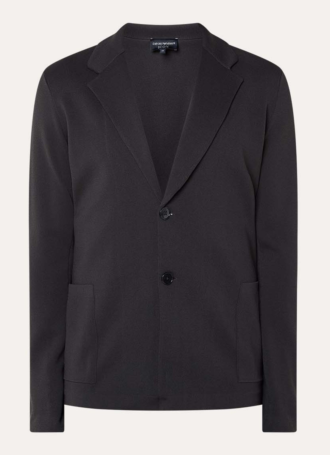Armani Regular fit colbert met steekzakken - voorkant 3 zwart