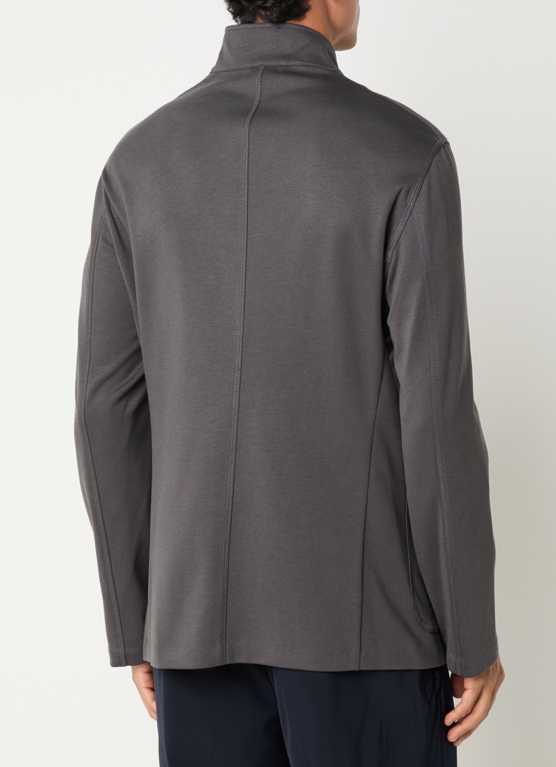 Armani Regular fit colbert met steekzakken - achterkant 2 antraciet