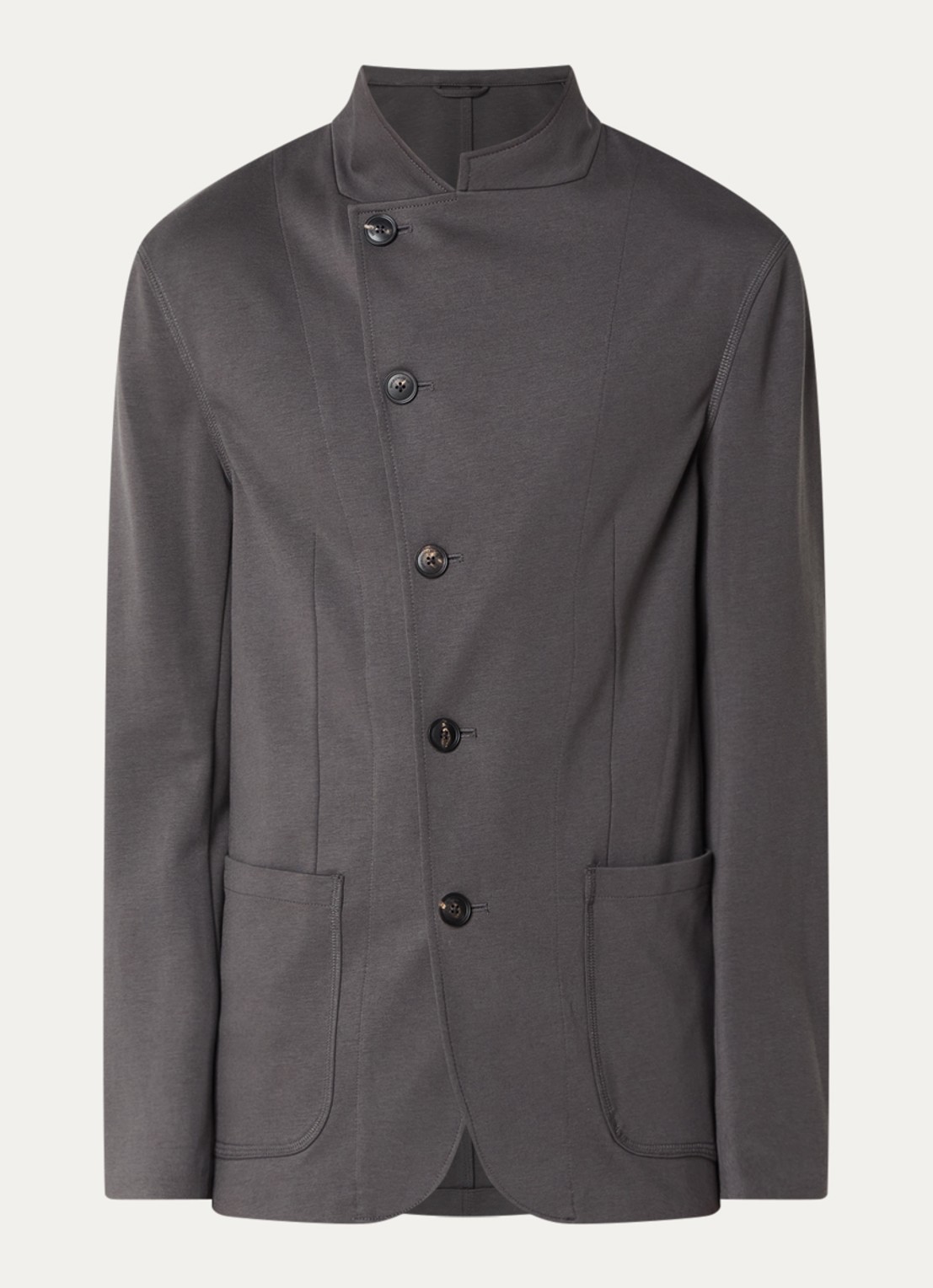 Armani Regular fit colbert met steekzakken - voorkant 3 antraciet