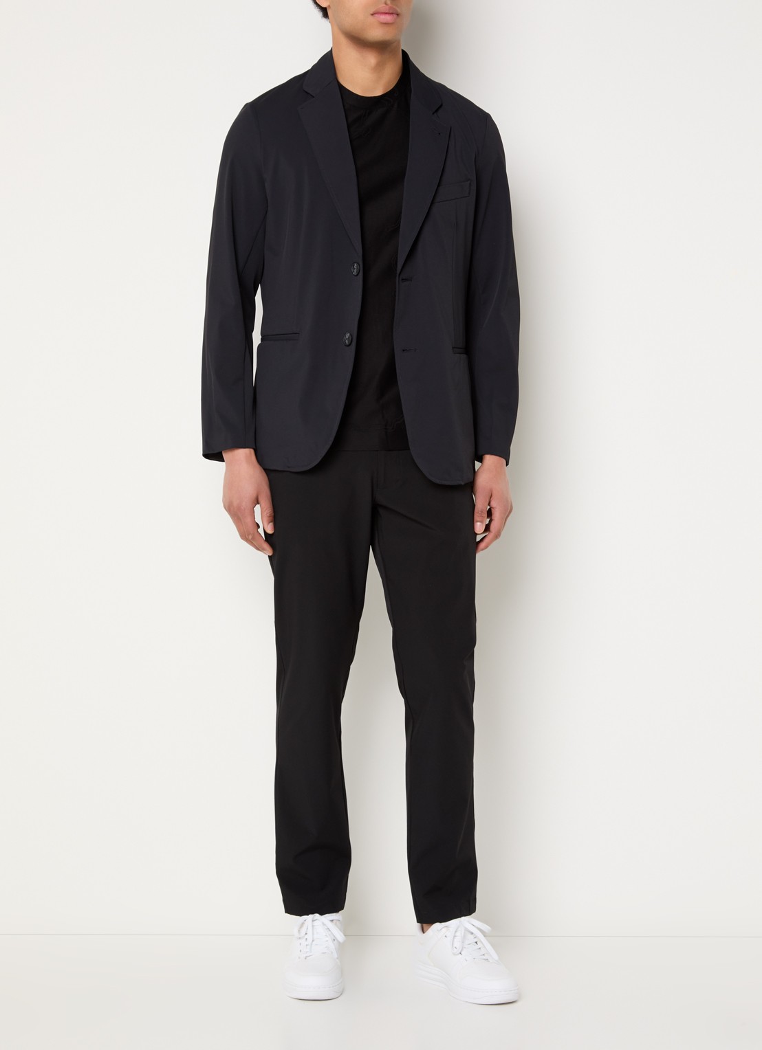 Armani Regular fit colbert met uitneembare voering en opgbergbare capuchon - voorkant 3 donkerblauw