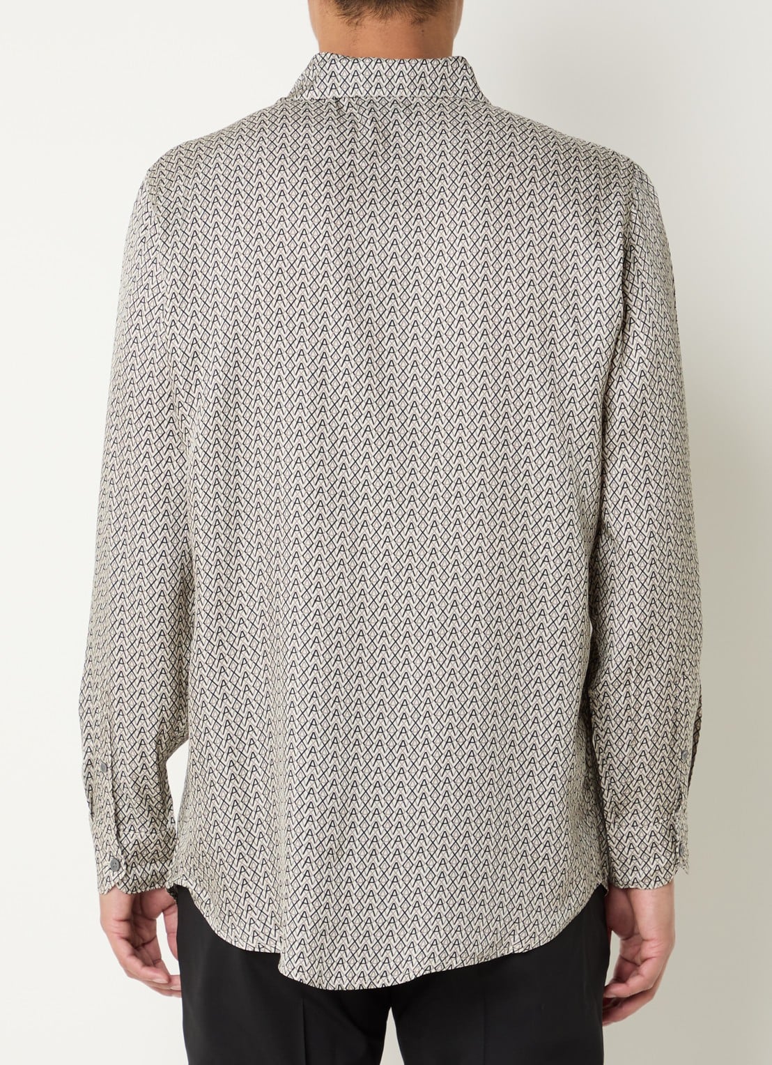 Armani Regular fit overhemd met grafische print - achterkant 4 creme