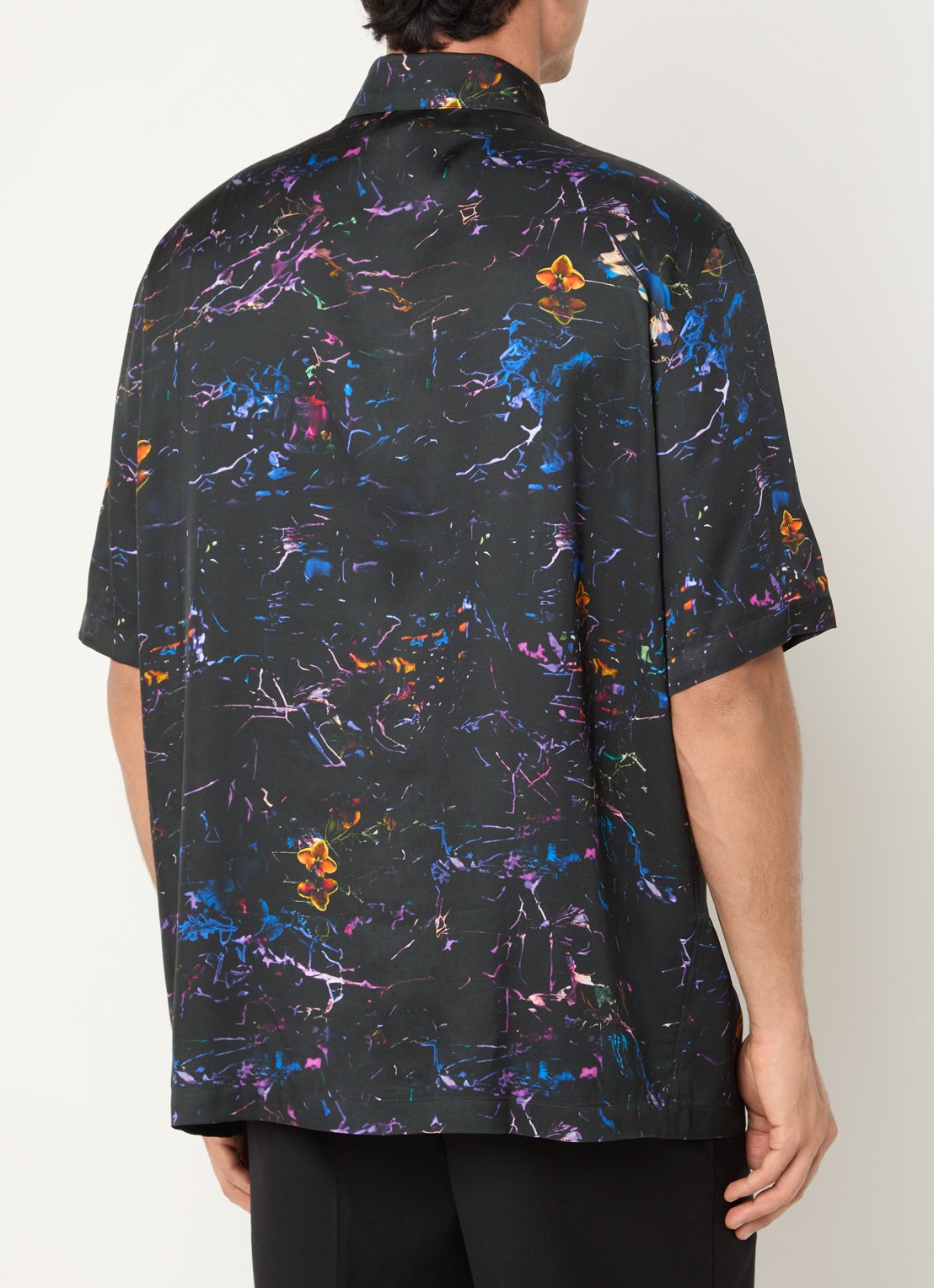 Armani Regular fit overhemd met grafische print - achterkant zwart