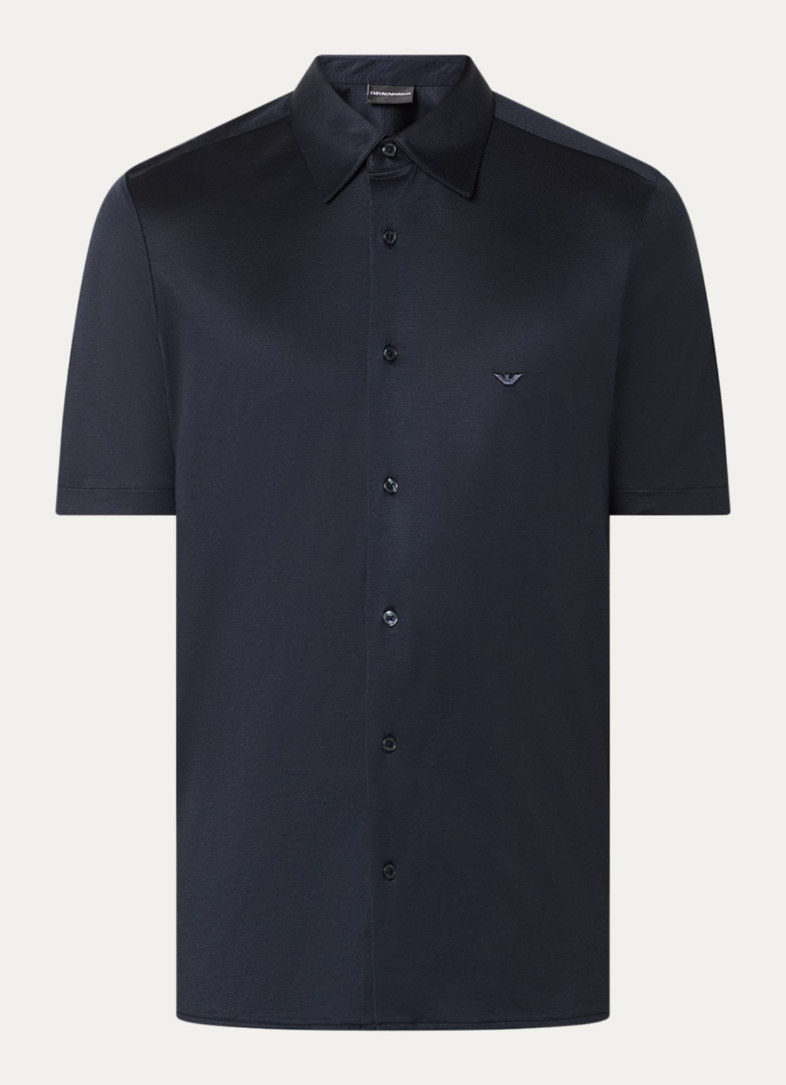 Armani Regular fit overhemd met logo - voorkant donkerblauw