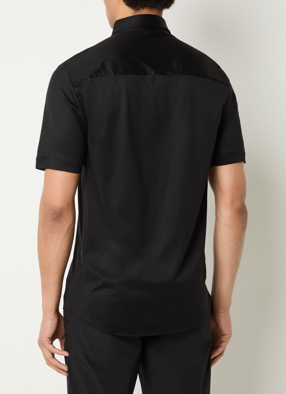 Armani Regular fit overhemd met logo - achterkant zwart