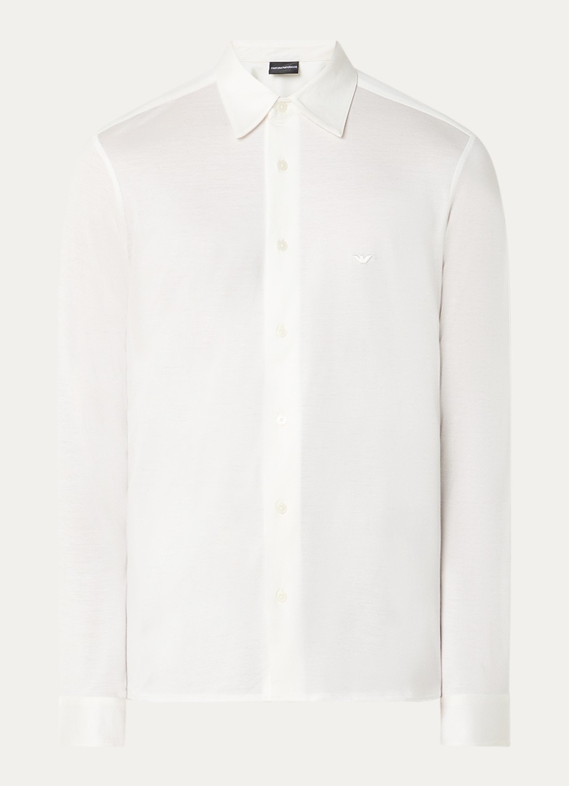 Armani Regular fit overhemd met logo - voorkant 3 wit
