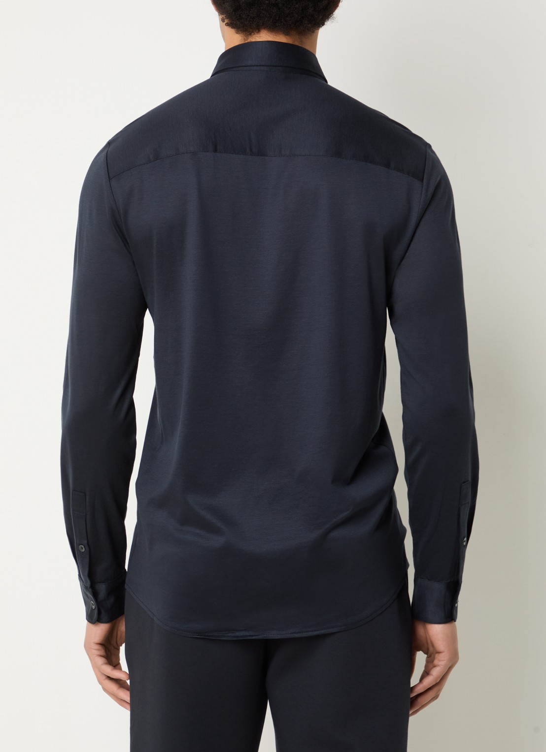 Armani Regular fit overhemd met logo - achterkant 3 donkerblauw