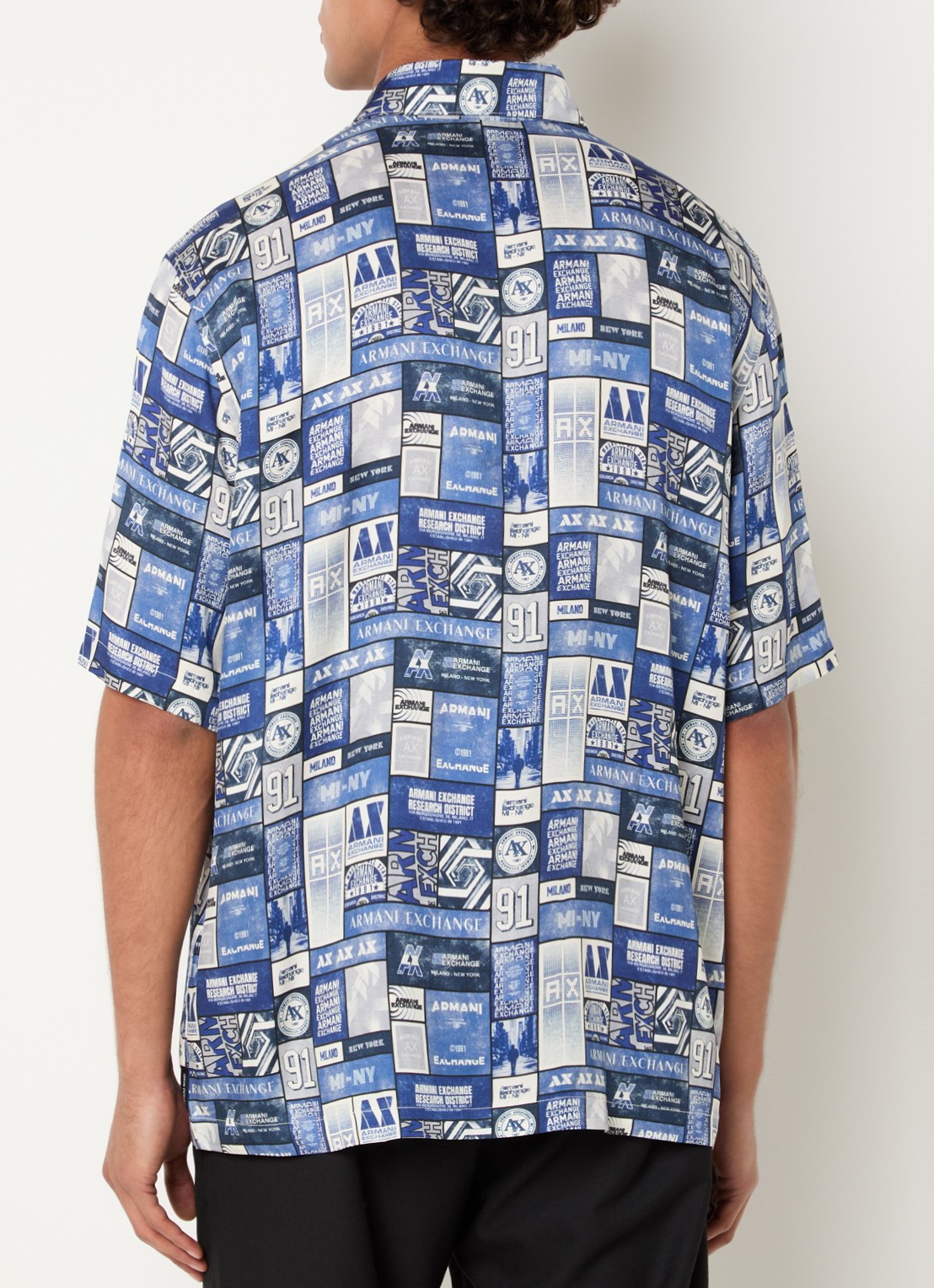 Armani Regular fit overhemd met print - achterkant 2 blauw