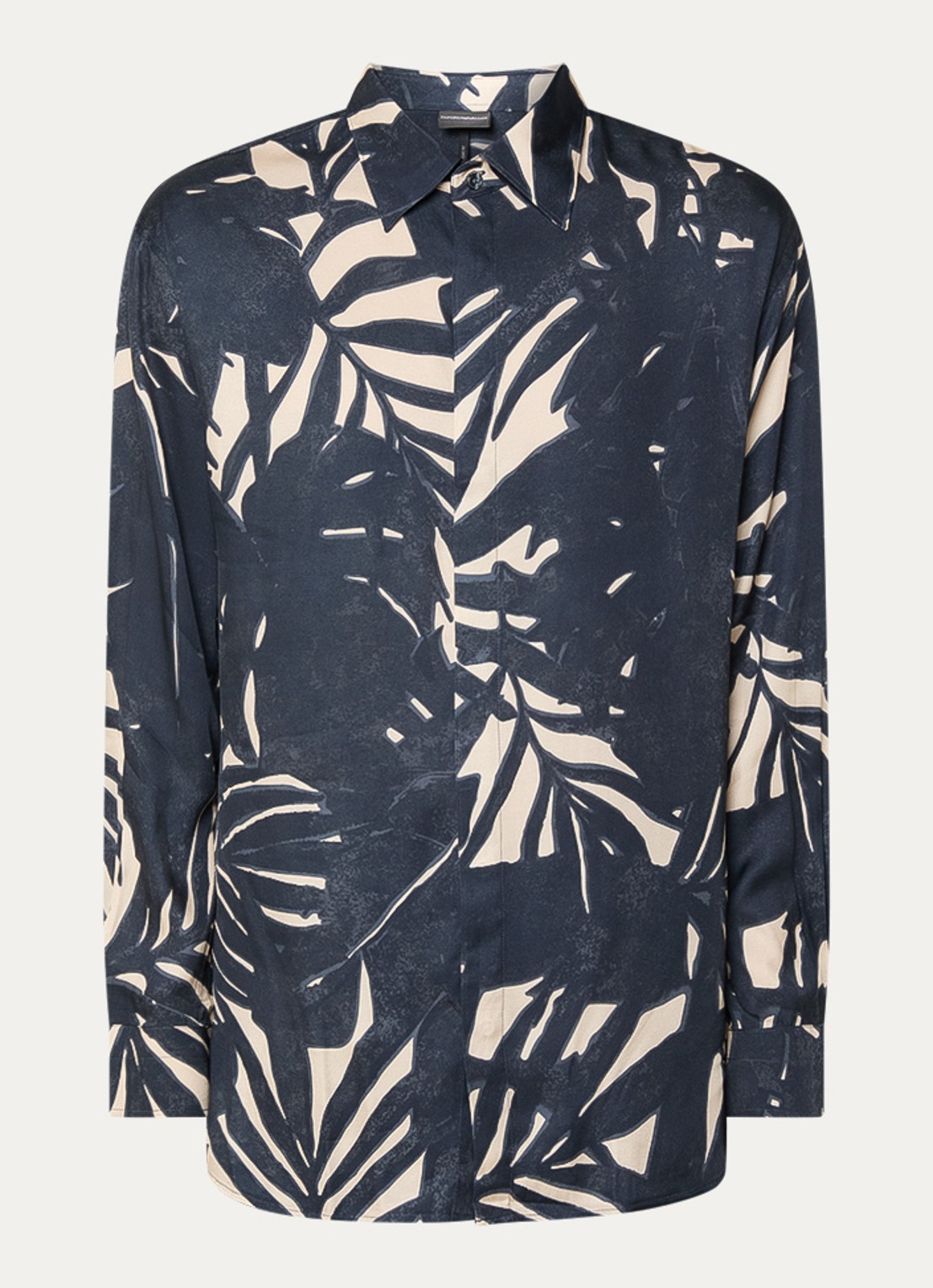 Armani Regular fit overhemd met print - voorkant 3 donkerblauw