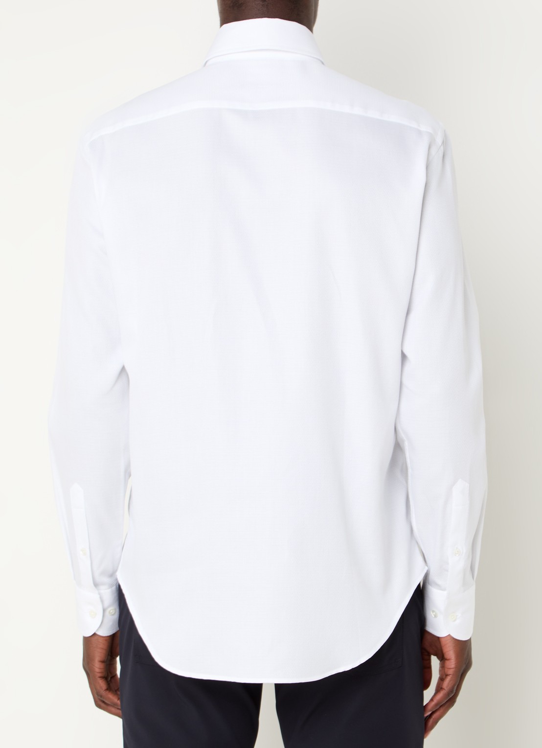 Armani Regular fit overhemd met stretch - achterkant 4 wit